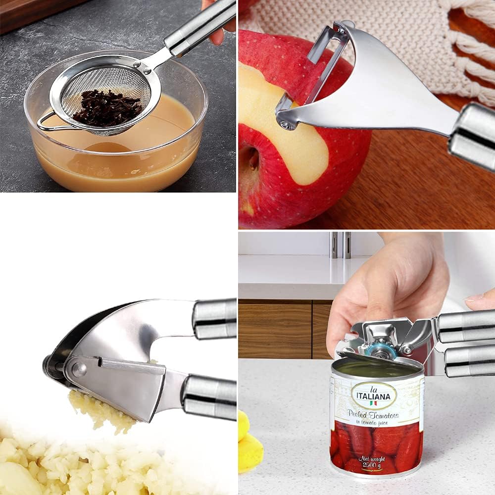 Kitchen Utensils Set- 35 PCs Cooking Utensils with Grater,Tongs, Spoon Spatula Turner Made of Heat Resistant Food Grade Silicone and Wooden Handles Kitchen Gadgets Tools Set for Nonstick Cookware