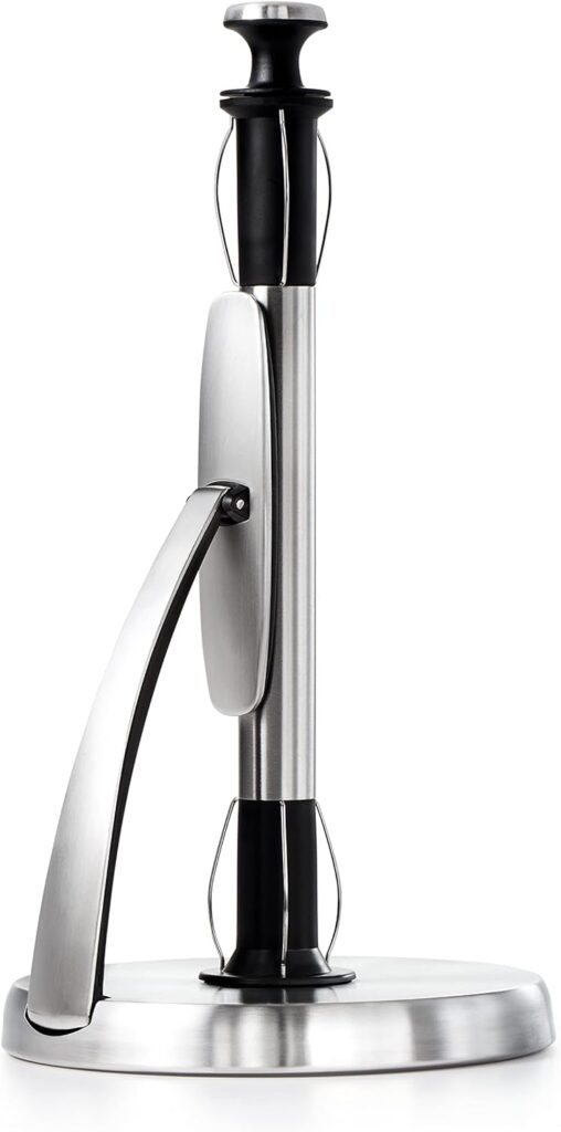 OXO Good Grips SimplyTear Paper Towel Holder - Stainless Steel (Silver  Black)